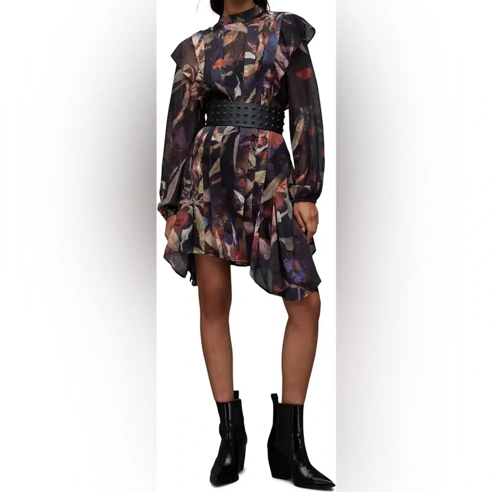 ALLSAINTS - Fleur Tippi Mini Dress - Picture 13 of 15